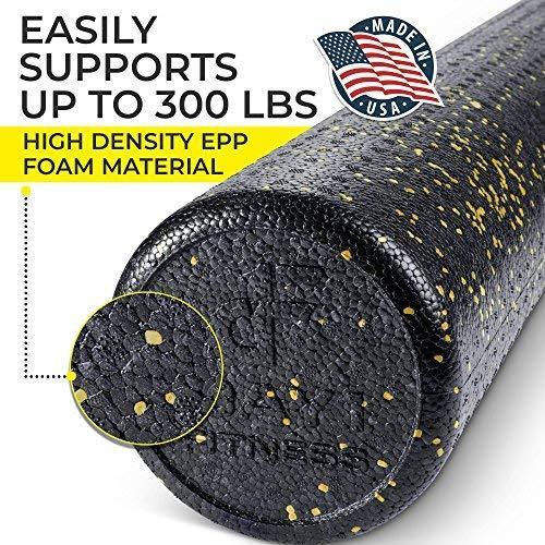 High Density Muscle Foam Rollers by Day 1 Fitness – 4 SIZE OPTIONS and 7 COLORS TO CHOOSE FROM - Sports Massage Rollers for Stretching, Physical Therapy, Deep Tissue and Myofascial Release -Exercise