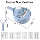 Yoocaa Vegetable Mandoline Slicer, Kitchen 10 in 1 Multipurpose Stainless Steel Fruit and Vegetable Chopper Cutter Slicer Grater, Meals Veggie & Food Dicer