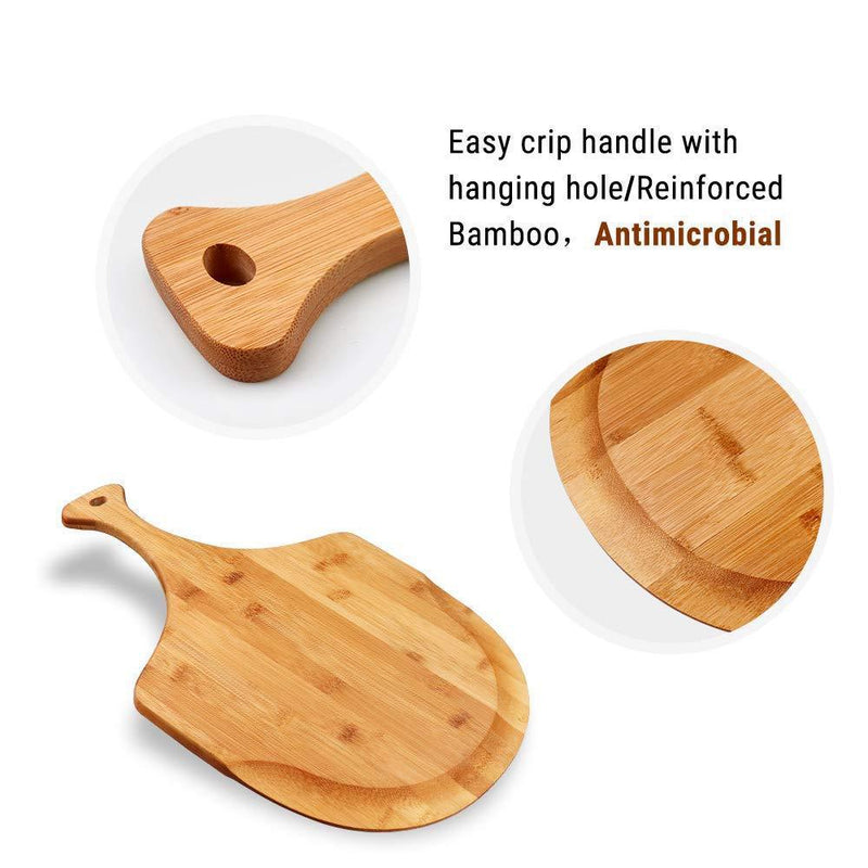 Bamboo Wooden Pizza Peel Pizza Paddle Pizza Accessories for Pizzas Serving, Cutting, and Transferring