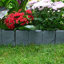 5m Grey Stone Effect Lawn Grass Edging | Garden Plant Flower Bed Border | M&W