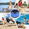 Portable Shower Radio, IP67 Waterproof Wireless Bluetooth Shower Speaker 4.0 for Pool with HD Sound & Bass, Built-in Mic, FM Radio and Colored LED Lights