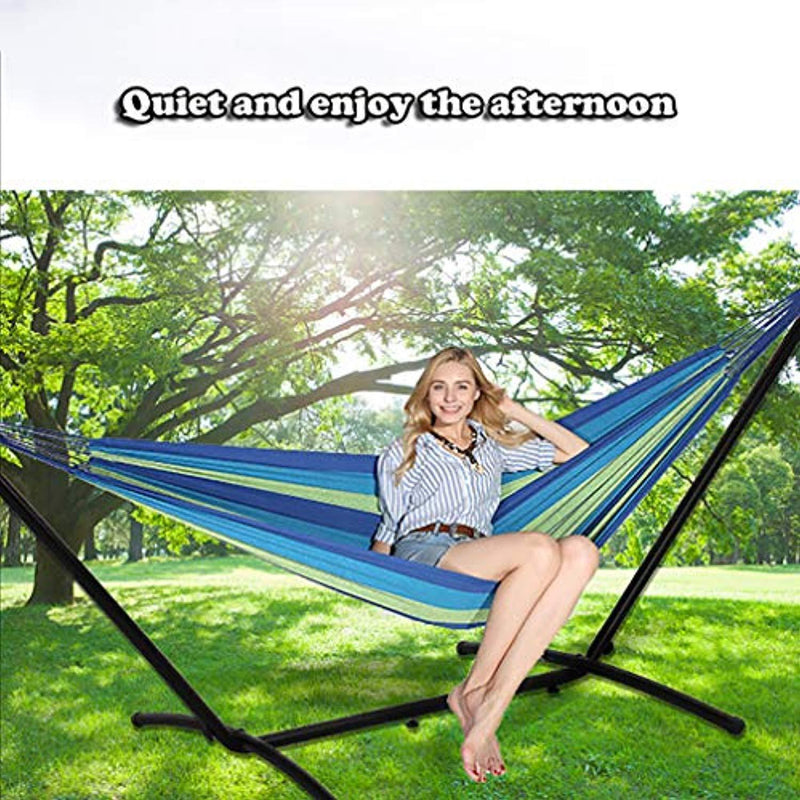 FDW Hammock Stand Portable Heavy Duty Hammock Stand Portable Steel Stand Only for Outdoor Patio or Indoor with Carrying Case