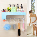 Bathroom Shelf Storage Organizer Adhesive,Prodara Shower Caddy Wall Mount Rack Holder for Shampoo Combo, Conditioner, Makeup and Kitchen Rack with Towel Bar, Magnetic Soap Holder and Hanger Hooks