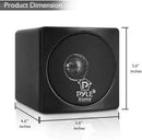 3" Mini Cube Bookshelf Speakers - 100W Small Bookshelf Speakers w/ 3" Paper Cone Driver, 8 Ohm - Passive Audio Book Shelf Speaker Pair For Home Theater Stereo Surround Sound - Pyle Home PCB3BK (Black)