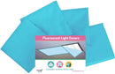 Fluorescent Light Covers Cozy Shades - Softening Light Filter, Light Diffuser for Game Room, Classroom, Office, Kids Bedrooms, or Hospital Room 48 x 24 inches - Set of 4 - Tranquil Sky Blue