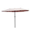 Outsunny VD-3454OPBE Crank-Tan 15' Double-Sided Twin Outdoor Market Patio Umbrella with Cran, L x 8.85'W x 7.9'H