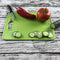 Cutting board with knife sharpener for kitchen, Smeala extra thick non-slip plastic cut and best for food safety cutting mats, 29.9 x 20.8 x 0.26 inches, Green, 11.6 x 8.78 x 0.26 inches