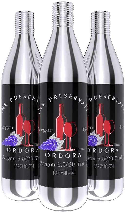 ORDORA 3 Pack Wine Preservation System Capsules Compatible for Coravin Model Two Premium/Model One Advanced/Model Two Elite Wine Preservation System, 100% ultra-pure Argon Gas-Cap Not Included