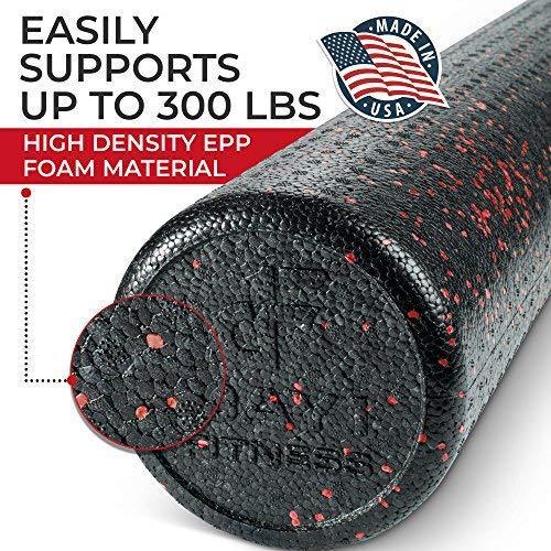 High Density Muscle Foam Rollers by Day 1 Fitness – 4 SIZE OPTIONS and 7 COLORS TO CHOOSE FROM - Sports Massage Rollers for Stretching, Physical Therapy, Deep Tissue and Myofascial Release -Exercise