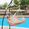 Lazy Daze Hammocks Hanging Caribbean Hammock Chair, Soft-Spun Cotton Rope, 40 Inch Hardwood Spreader Bar Wide Seat, Max Weight 300 Pounds, Natural