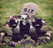 AISENO Realistic Skeleton Stakes Halloween Decorations for Lawn Stakes Garden Halloween Skeleton Decoration