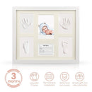 Baby Handprint Kit, iSiLER Baby Shower Keepsake Kit For Parents, Baby Handprint and Footprint Frame Kit For Room Wall or Table Decor, Premium Clay & Wood Frame Non Toxic and Safe