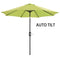 Patio Watcher 9 FT Patio LED Umbrella Solar Powered Outdoor Umbrella, 40 LED with 2 Charge Modes(Solar and Adaptor),250GSM Fabric with Push Button Tilt and Crank,Red