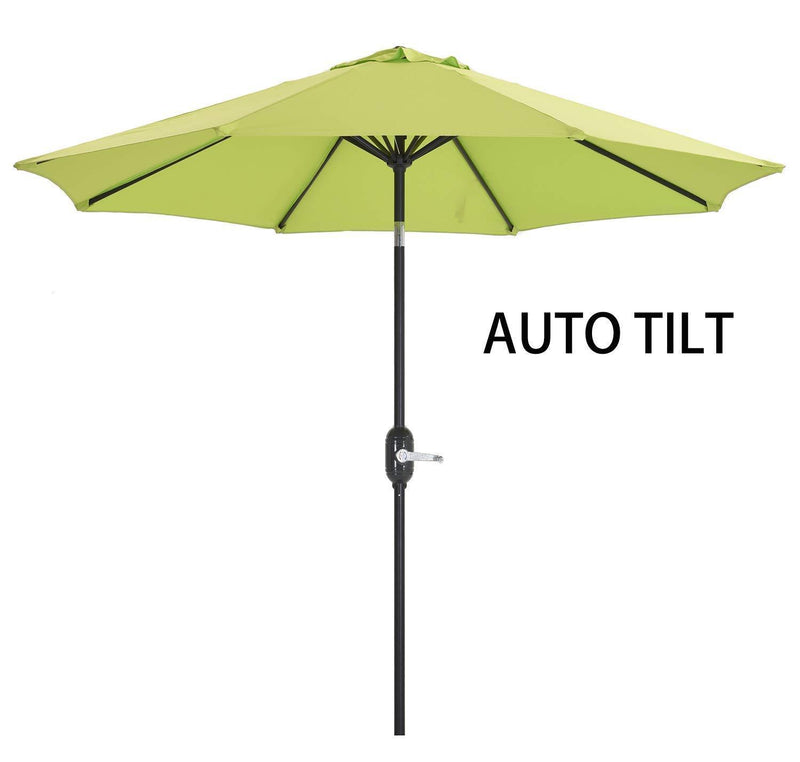 Patio Watcher 9 FT Patio LED Umbrella Solar Powered Outdoor Umbrella, 40 LED with 2 Charge Modes(Solar and Adaptor),250GSM Fabric with Push Button Tilt and Crank,Red