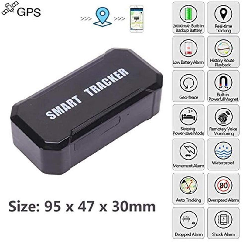 10000MA Magnet GPS Tracker, Portable Real Time Personal and Vehicle GPS Tracker,Wireless Mini Portable Magnetic Tracker Hidden for Vehicle Anti-Theft/Teen Driving