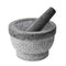 SZUAH Solid Granite Mortar and Pestle Set, Natural Excellent Granite Grinder Set, for Spices, Seasonings, Pastes, Pesto and Guacamole (6", 2 Cup Capacity)
