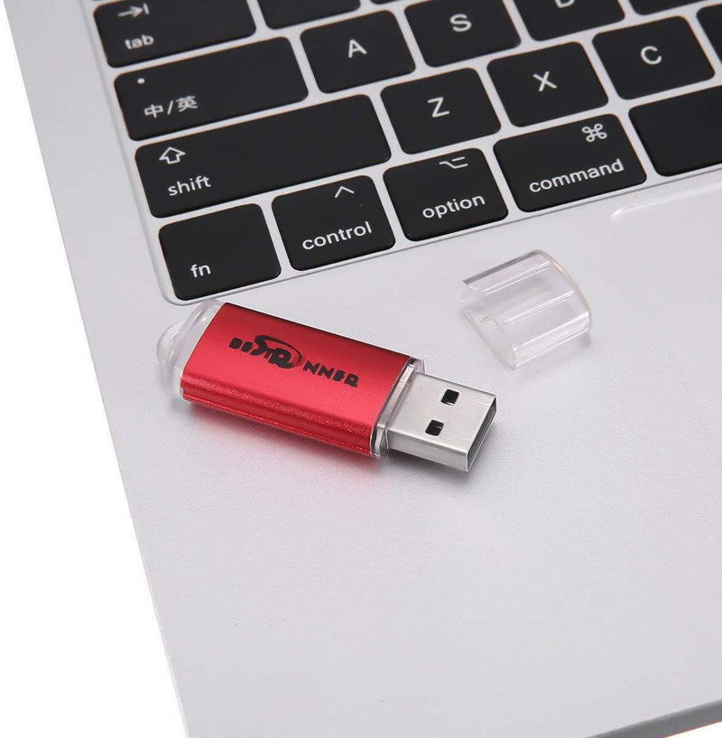 BestRunner 10Pcs USB Flash Drive USB 2.0 Memory Stick Pen Drive USB Storage Thumb Stick 256MB Small Capacity [NOT 256GB] Red