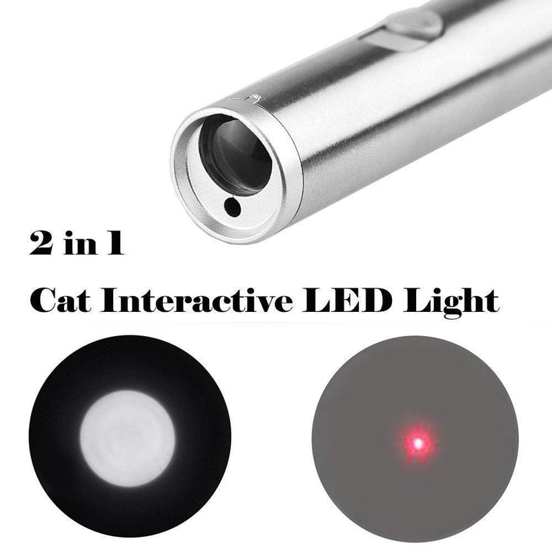 TOPOPETOY Cat Toys for Training and Exercise, 2 in 1 Function LED Flashlight and Red Light Pointer(2 Pack)-1