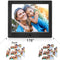 Ausemku 5 inch Digital Photo Frame, 1024 x 768 Full HD IPS Electronic Picture Frame for Displaying Photo, Music, Video, Calendar, Time with 16GB SD Memory Card Included, Support USB and SD Card