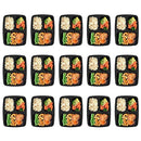 Homgeek 15-Pack Meal Prep Containers 3 Compartment BPA-Free Food Storage Stackable Reusable Microwave Dishwasher & Freezer Safe Bento Lunch Boxes with Airtight Leads for Portion Control