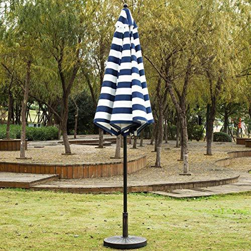 Sunnyglade 9ft Patio Umbrella Replacement Canopy Market Umbrella Top Outdoor Umbrella Canopy with 8 Ribs (Red)