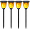 Gold Armour Solar Lights Outdoor - Flickering Flames Torch Solar Path Light - Dancing Flame Lighting 96 LED Dusk to Dawn Flickering Tiki Torches Outdoor Waterproof Garden (4 Pack)