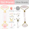 Jade Roller & Gua Sha Scraping Massage Tool - Face roller Massager Face Eye Beauty Tool - Skin roller rose quartz For Slimming - Facial Roller for Massage Your Skin