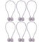 NZQXJXZ Curtain Tiebacks Magnetic, Drape Holders Holdbacks Decorative Weave Rope Clips Window Sheer Blackout Panels Home Office, Beige (Pack of 6)