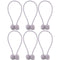 NZQXJXZ Curtain Tiebacks Magnetic, Drape Holders Holdbacks Decorative Weave Rope Clips Window Sheer Blackout Panels Home Office, Beige (Pack of 6)