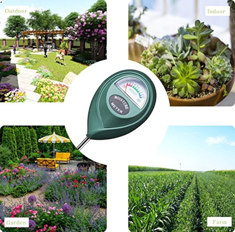 XLUX T10 Soil Moisture Sensor Meter - Soil Water Monitor, Hydrometer for Gardening, Farming, No Batteries Required