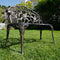 LEAN ON US Belleze Antique Designed Rose Style Outdoor Patio Park Garden Bench Bronze Love Seat Cast Iron Backyard Porch Home Pool