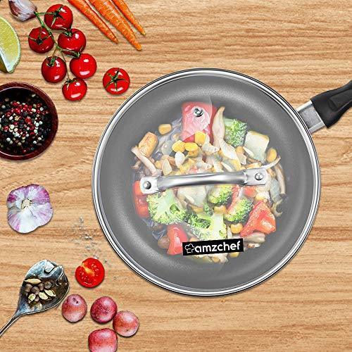 9 inch Tempered Glass Lid for Instant Pot 6qt Electric Pressure Cookers and 9 inch cookwares, Sealing Rings for Instant Pot 5 qt or 6 qt (2 Pack), Universal Lid with Stainless Steel Handle and Rim