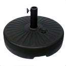 Sunnyglade Heavy Duty 23L Round 20" Water Filled Patio Outdoor Umbrella Base Stand Weight with Steel Umbrella Holder Suit for Dia 38mm or 48mm Umbrella Pole (Black)