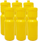 50 Strong Sports Squeeze Water Bottles - Set of 6 - Team Pack – 22 oz. BPA Free Bottle Easy Open Push/Pull Cap – Made in USA - Multiple Colors Available