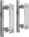 SMARTSTANDARD 12" Pull and Flush Square Door Handle Set Stainless Steel Door Pull Handle Sliding Barn Door Hardware Handle 2PCS