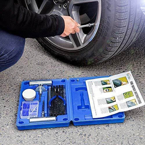 BETOOLL Tire Repair Kit 22 Pcs for Car, Motorcycle, ATV, Jeep, Truck, Tractor Flat Tire Puncture Repair