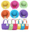 Jund Girls Tea Party Hats Purse Kids Child Babe Little Playtime Birthdays Easter Party Supplies Accessories, Includes 6 Purses 6 Daisy Flower Sunhats（Blue, Rose, Red, Yellow, Purple, Pink）