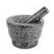 SZUAH Solid Granite Mortar and Pestle Set, Natural Excellent Granite Grinder Set, for Spices, Seasonings, Pastes, Pesto and Guacamole (6", 2 Cup Capacity)