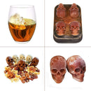 2 Pack 3D Silicone Skull Mold Ice Cube Mold, Onidoor Creative Candy Sugar Chocolate Mold Maker