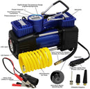 FORUP Dual Cylinder Air Compressor Pump, Heavy Duty Portable Air Pump, 150 PSI, LCD Backlit Digital Display, Auto 12 V Tire Inflator for Car, Truck, RV, Bicycle and Other Inflatables