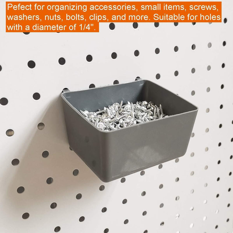 Pegboard Hooks Assortment with Pegboard Bins, Peg Locks, for Organizing Tools, 80 Piece by FRIMOONY