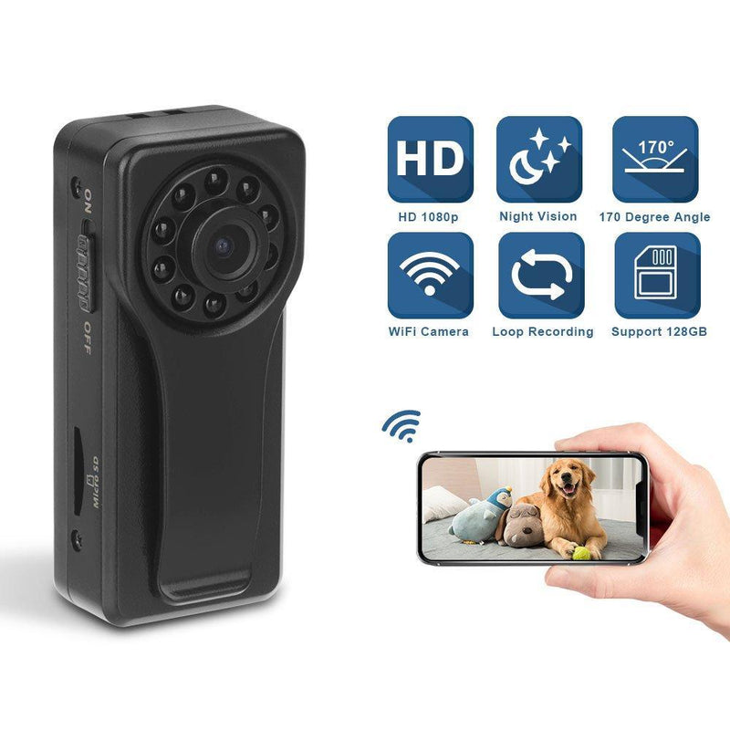 Wireless Camera, Eslibai WiFi Camera with Motion Detection, HD 1080P for iOS iPhone Android Phone App Remote View, Support 128GB SD Card (K6)