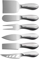 Home Perspective Premium Stainless Steel Cheese Tool Set - 6 Piece Box Cheese Knife Set - Cut, Spread, Shave and Serve All Your Favorite Cheeses