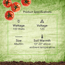 Milliard Durable 48" x 20" Waterproof Hydroponic Seedling Heat Mat / Warm Heating Pad to Increase and Expedite Plant Growth