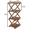 Sunnyglade 4-Tier Foldable Flower Rack Plant Stand Wood Shelf Multipurpose Utility Storage Rack Books Picture Frames Shelves for Yard Garden Patio Balcony Bedroom