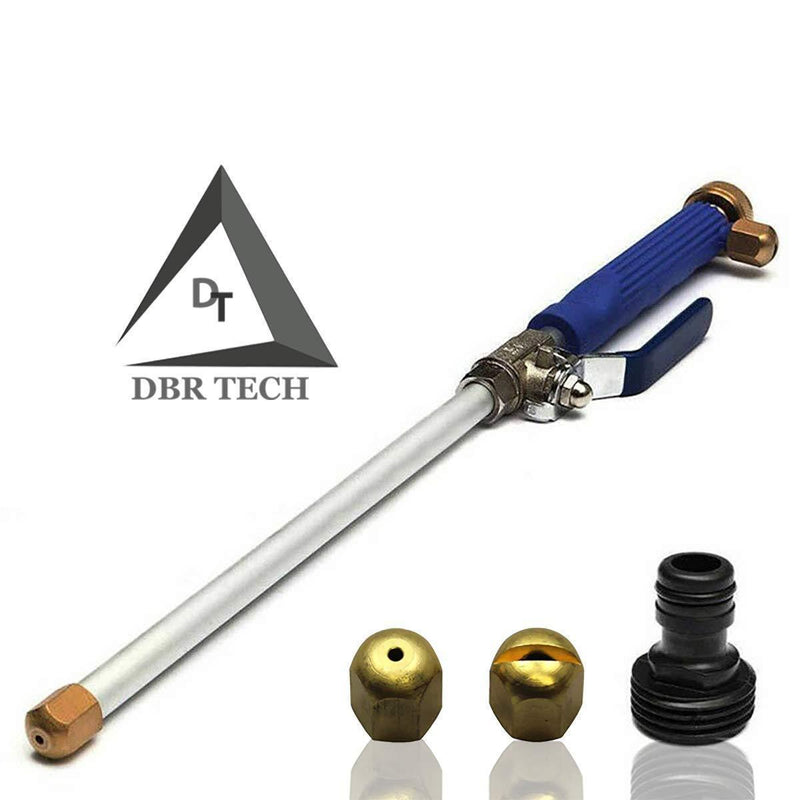 DBR Tech Hydro Jet High Pressure Power Washer, Pressure Washer Gun Whit Garden Hose End, Hydrojet Power Washer Nozzle