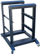 22U 4 Post Open Frame 19'' Server/Audio Networking Data Steel Rack Deep 24" with one Fixed Shelf