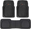 Motor Trend MT-923-GR Flextough Contour Liners - Deep Dish Heavy Duty Rubber Floor Mats for Car Suv Truck and Van - All Weather Protection, Gray