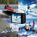 REMALI 4K Ultra HD Sports Action Camera, 1080P@60fps, 12MP, WIFI, Waterproof 30m, 2.4G Remote, 170° Wide Angle, 2” HD LCD Screen, 6 Layer Lens, Extra Battery, Charger, Carrying Case, Accessories