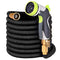 YEAHBEER 50 ft Garden Hose,Latex Core with 3/4 Solid Brass Fittings,Durable and Lightweight Expandable Water Hose,8-Mode High Pressure Spray Nozzles,Free Storage Bag + Hook